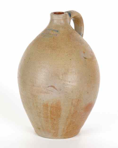 Appraisal: Connecticut stoneware jug th c impressed Armstrong Wentworth Norwich h