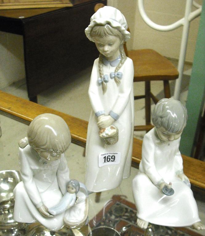 Appraisal: Three modern Zaphin Spanish porcelain figures of young children