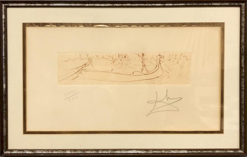 Appraisal: Salvador Dali Signed Engraving Vision of Venice Salvador Dali France