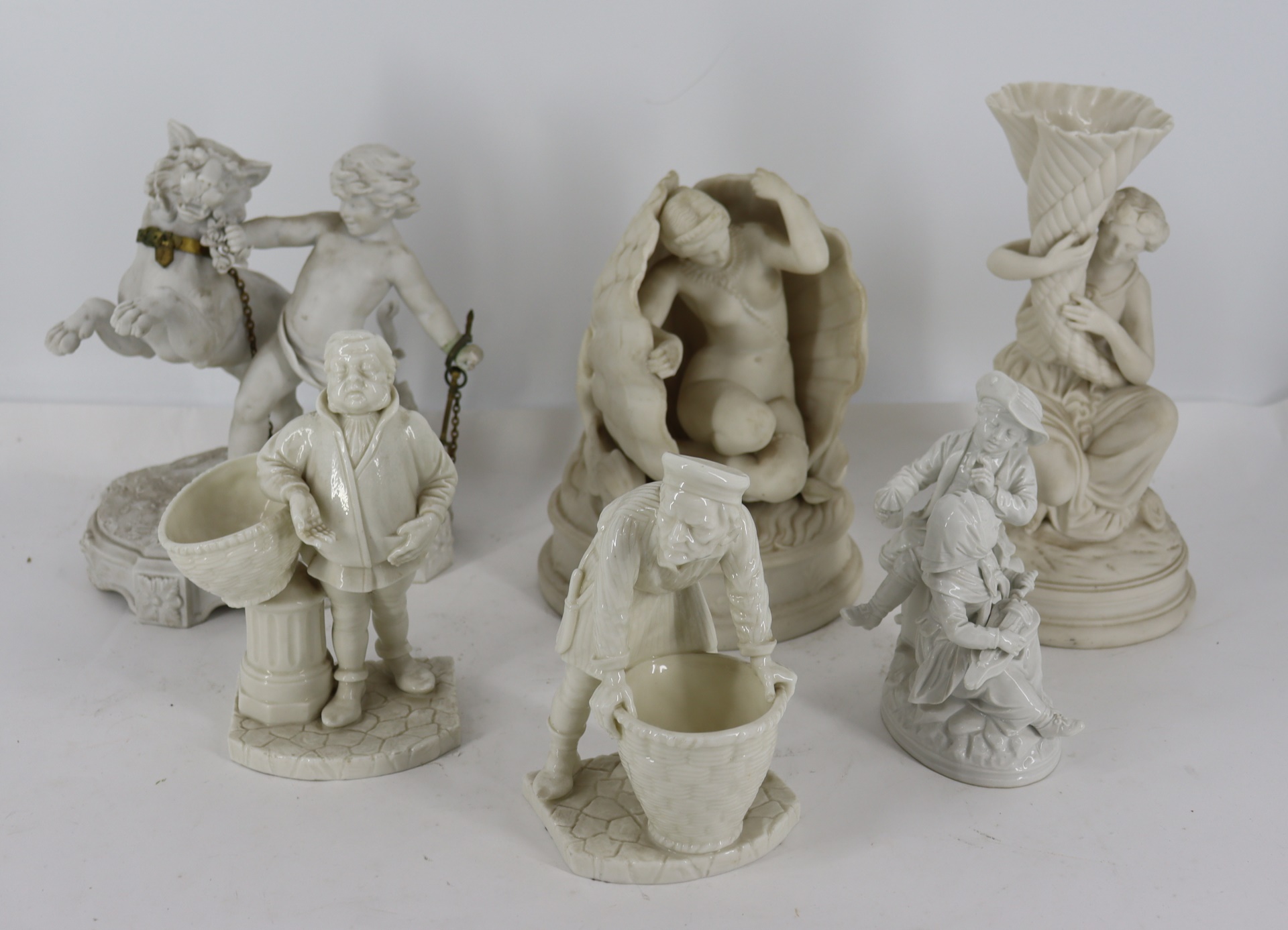 Appraisal: GROUPING OF PORCELAIN PARIAN FIGURES From a Long Island NY