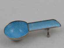 Appraisal: A pale blue guilloche enamelled silver pipe rest import marks