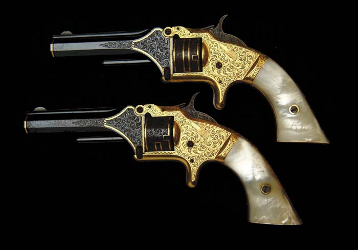 Appraisal: EXCEEDINGLY RARE STUPENDOUS PAIR OF SMITH WESSON NO SECOND ISSUE