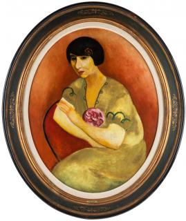 Appraisal: MOISE KISLING POLISH-FRENCH - Portrait de Madame Andre Salmon oil