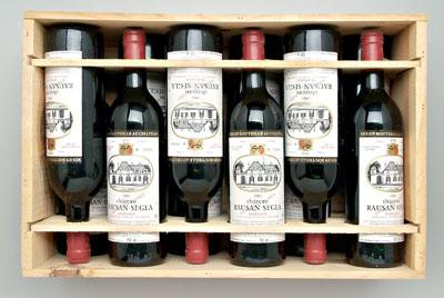 Appraisal: bottles red Bordeaux wine Chateau Rausan-Segla Margaux Second Grand Cru