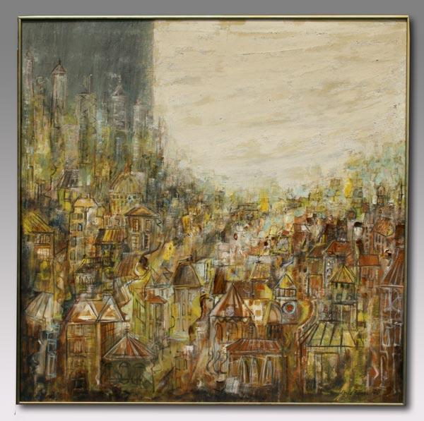 Appraisal: RANES Chris American - ''Skyline'' OIL Canvas '' x ''