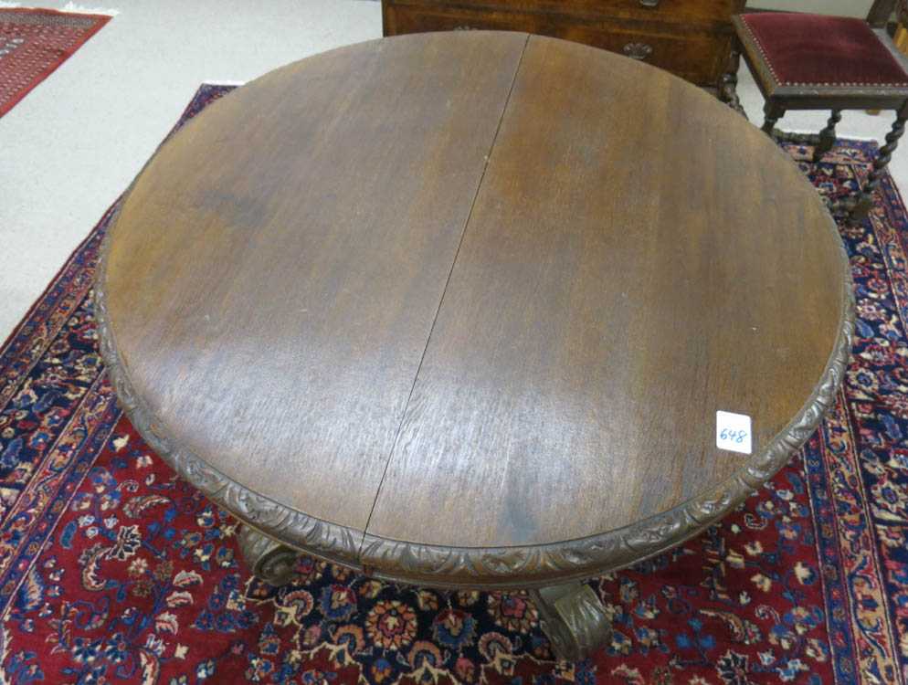 Appraisal: AN OVAL OAK DINING TABLE French th century the elliptical