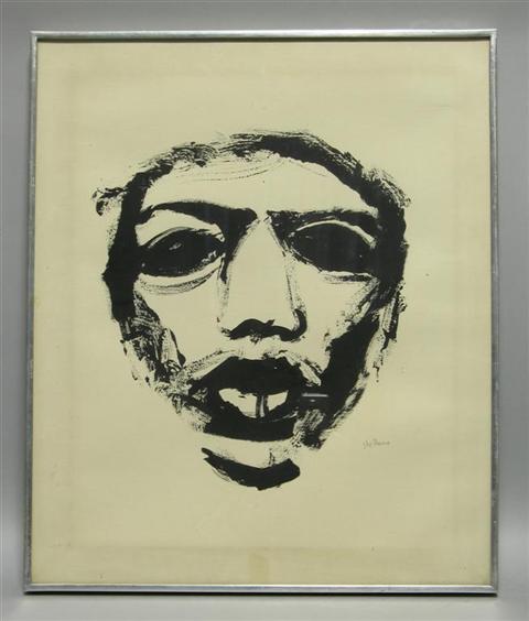 Appraisal: VICTOR DE PAUW AMERICAN - PORTRAIT Monotype x in Framed