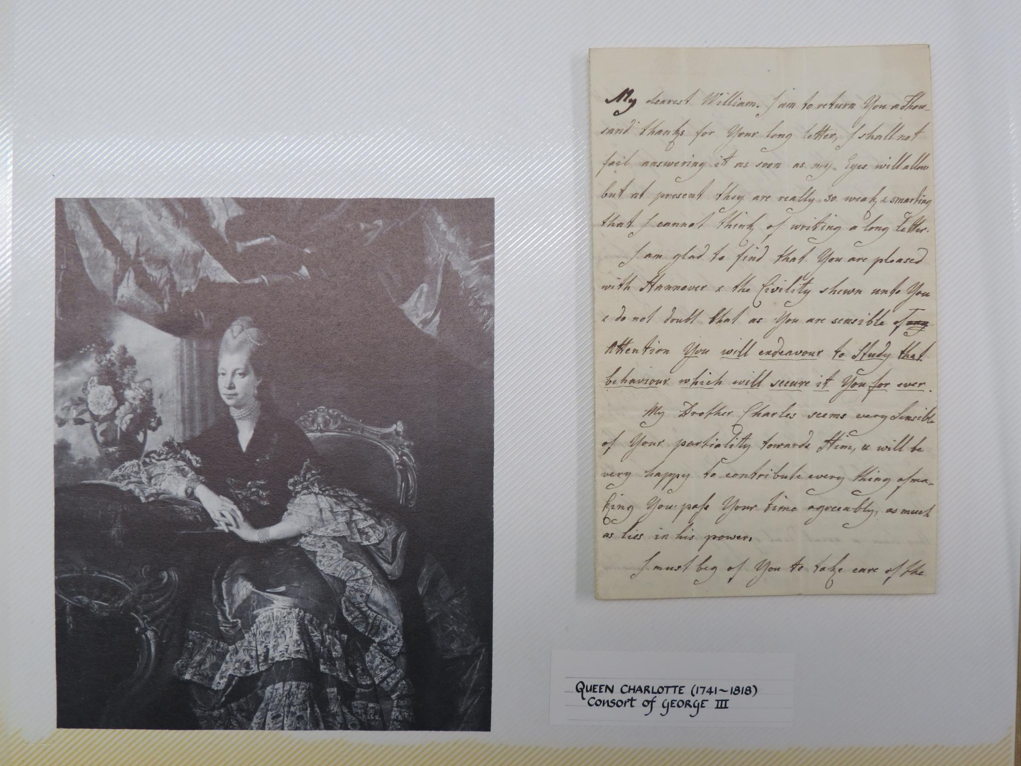 Appraisal: Queen Charlotte - - signed letter to her son Prince