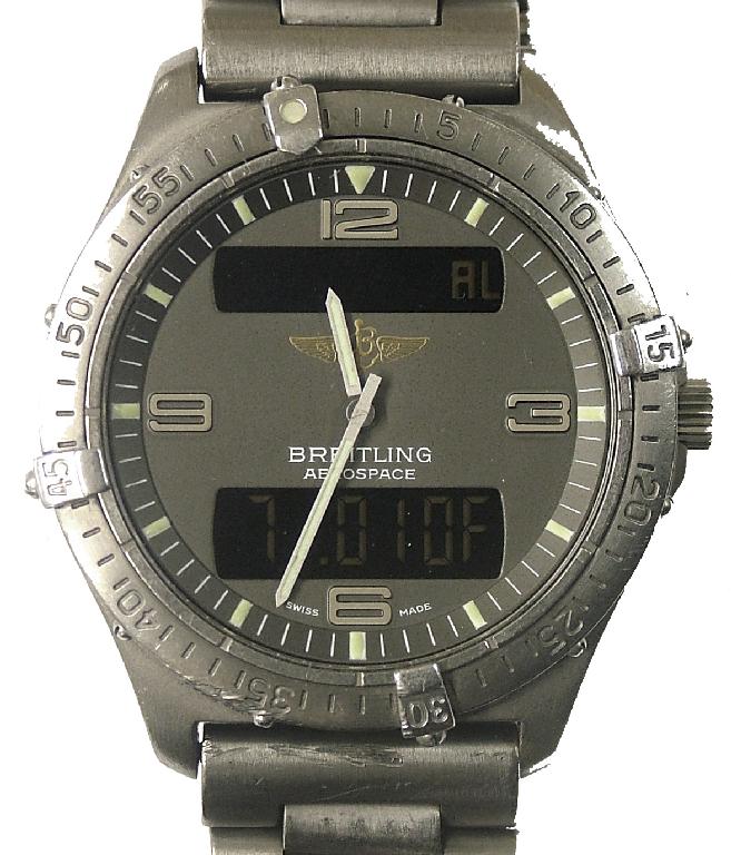 Appraisal: Breitling Aerospace stainless steel gentleman's wristwatch reference E mm