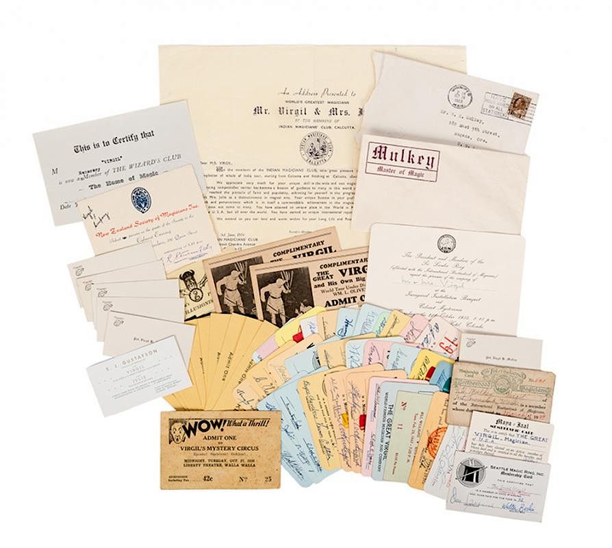 Appraisal: Collection of The Great Virgil s Magic Society and Organization