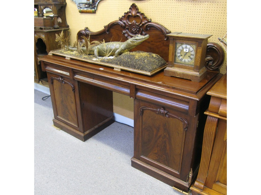 Appraisal: Victorian mahogany twin pedestal sideboard