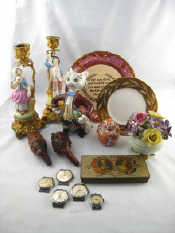 Appraisal: A mixed lot of ceramics including a pair of figural