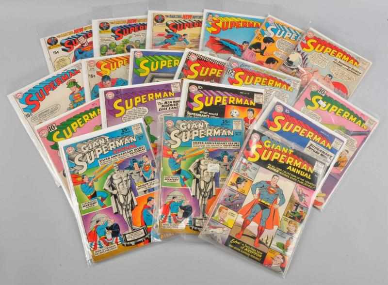 Appraisal: Lot of s to s Superman Comics Description Lot includes