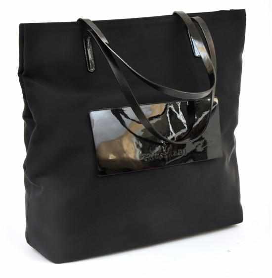 Appraisal: A SHOPPING BAG BY TRUSSARDI Styled in faille canvas with