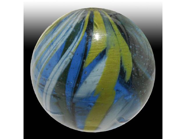 Appraisal: Submarine Type Marble Description This is a beautiful turquoise glass