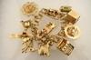 Appraisal: BRACELET - Large K gold charm bracelet with ten charms