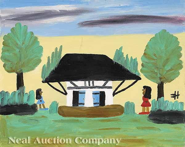 Appraisal: Clementine Hunter American Louisiana - African House at Melrose Plantation