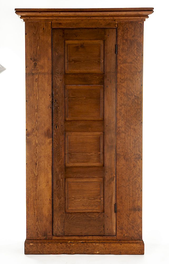 Appraisal: Pine Cupboard DESCRIPTION Single door pine cupboard Possibly south central