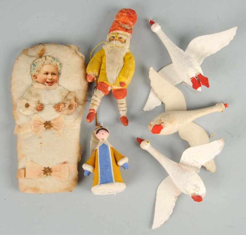 Appraisal: Lot of Christmas Cotton Ornaments Description German Condition Good