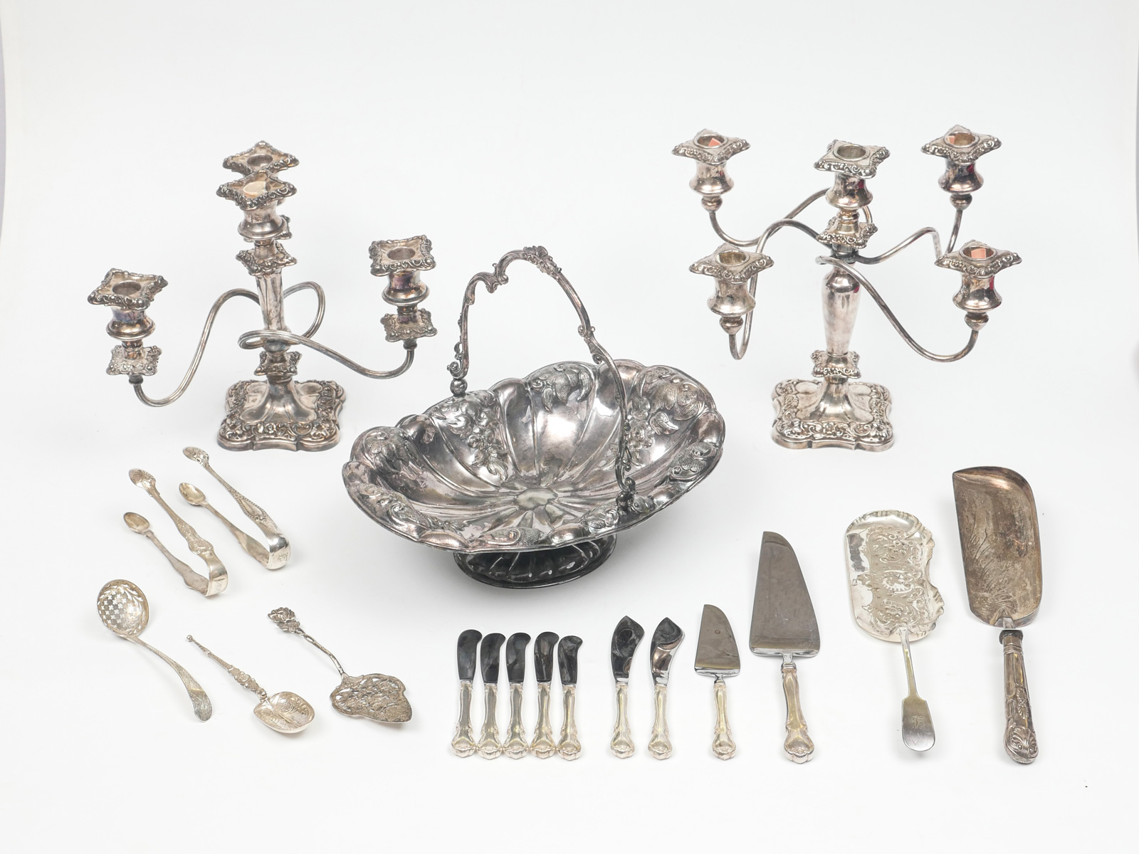 Appraisal: COLLECTION OF ORNATE SILVERPLATE STERLING Approx Troy ounces Comprising -