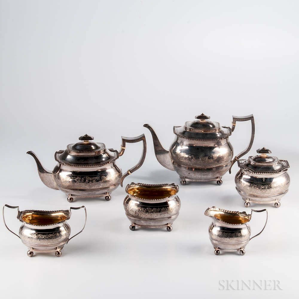 Appraisal: Five-piece Gorham Sterling Silver Tea and Coffee Service Five-piece Gorham