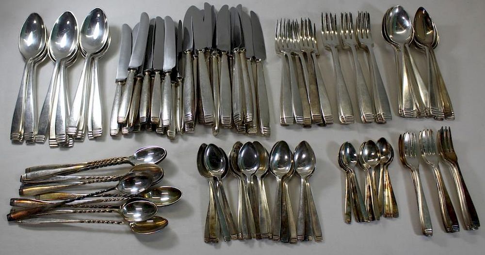 Appraisal: SILVERPLATE Elkington Co Silverplate Flatware Includes spoons - approx in