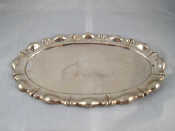 Appraisal: An Austro Hungarian silver grade oval dish with shaped rim