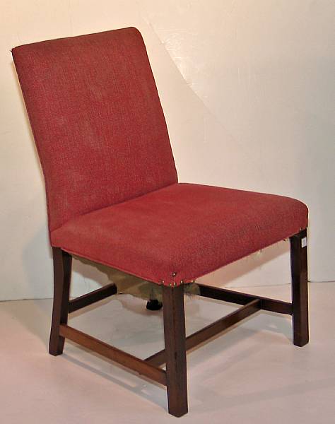 Appraisal: A pair of George III mahogany side chairs last quarter