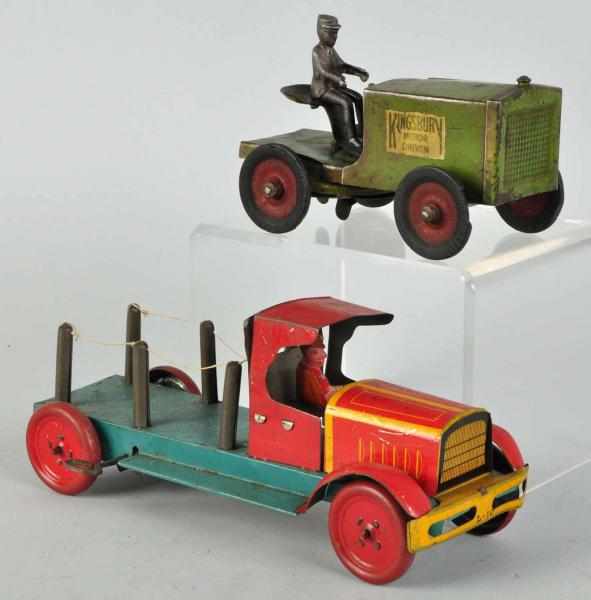 Appraisal: Lot of Tin Vehicle Wind-Up Toys American Includes one Kingsbury