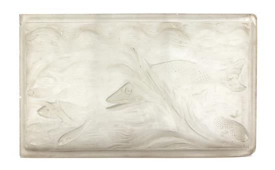 Appraisal: Sale Lot A Lalique Molded and Frosted Glass Plaque of