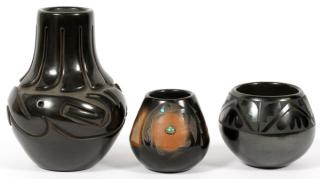 Appraisal: SOUTHWEST AMERICAN INDIAN BLACKWARE VESSELS VICKIE MARTINEZ ELIZABETH LOVATO OTHER