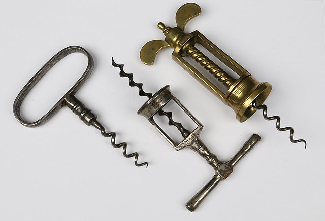 Appraisal: A BRASS MECHANICAL CORKSCREW after Farrow Jackson cm long a