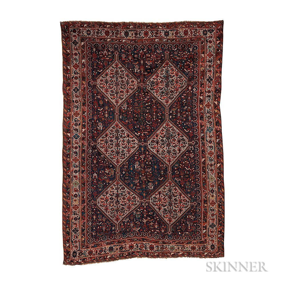 Appraisal: Khamseh Carpet Khamseh Carpet southwestern Iran c ft in x