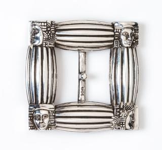 Appraisal: A Sterling Silver Women of the World Belt Buckle Barry