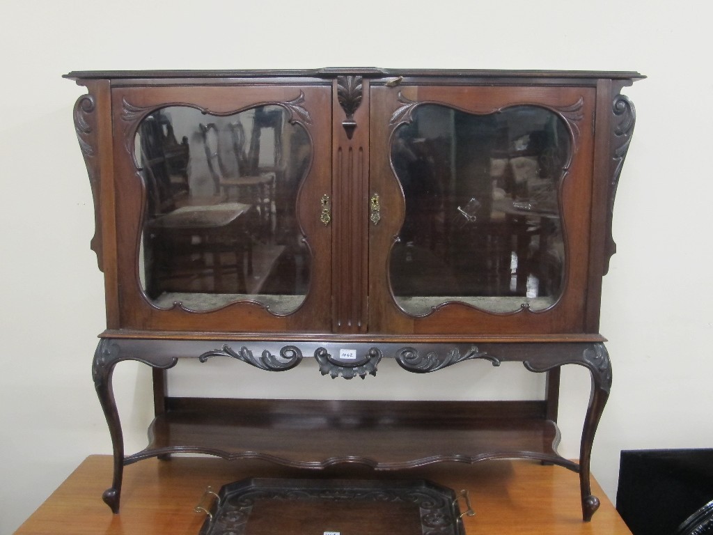 Appraisal: Edwardian mahogany drawing room cabinet base