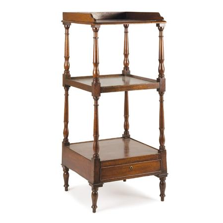 Appraisal: Regency Mahogany Three-Tier Etagere Estimate -