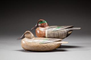 Appraisal: Green-Winged Teal PairHerbert Herb Miller b Ship Bottom NJ c