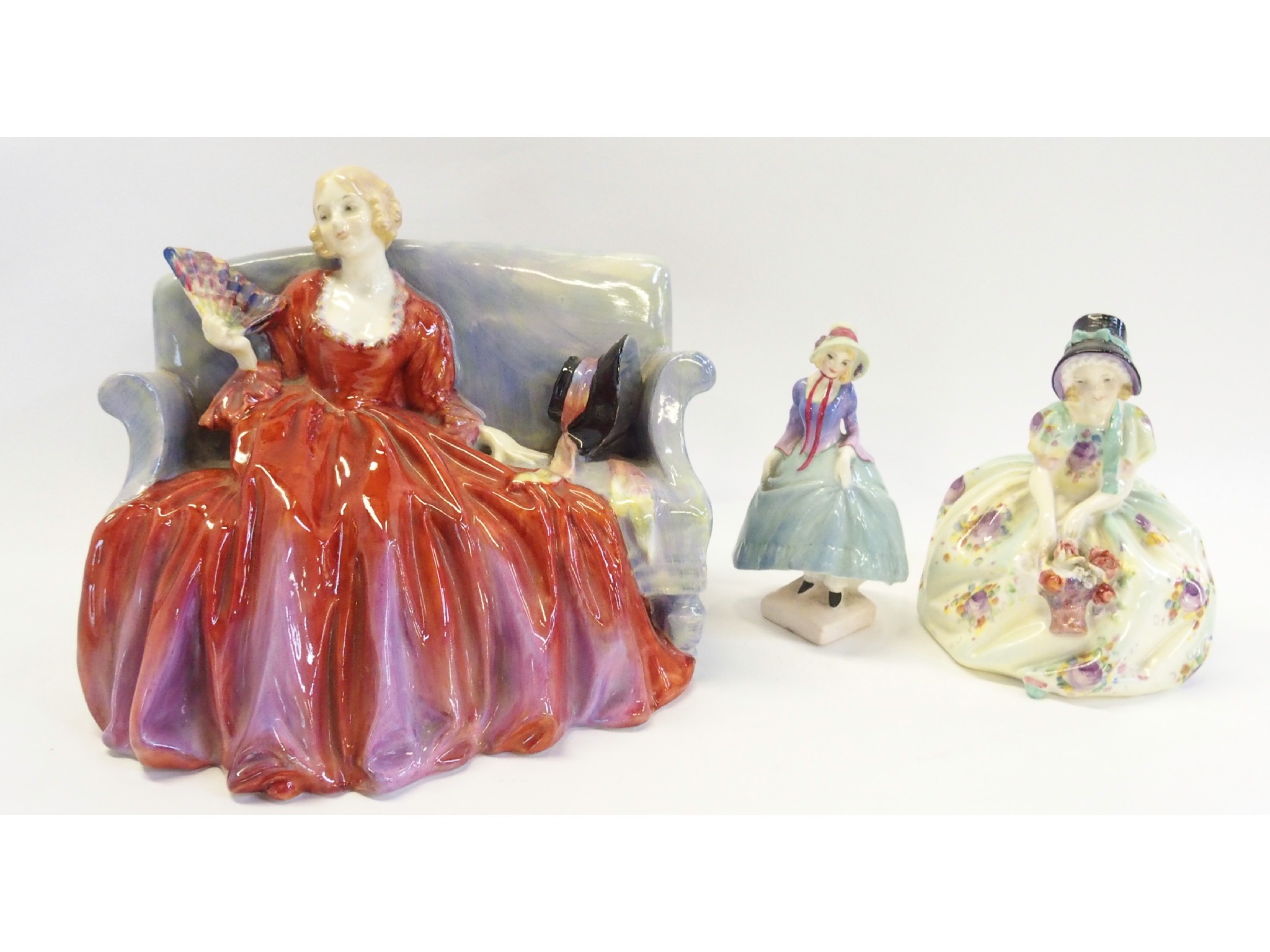 Appraisal: Three Royal Doulton figures Pantolettes Monica and Sweet Twenty