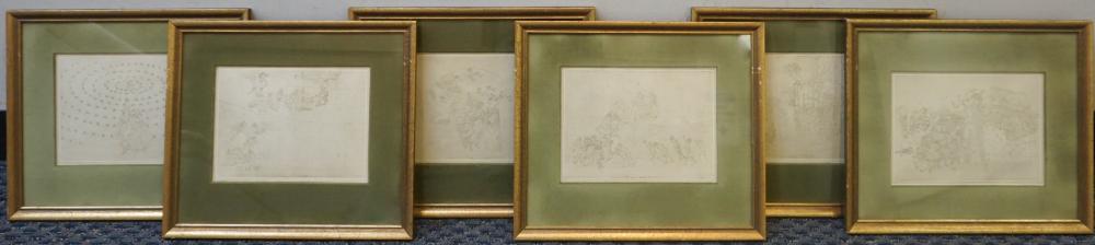 Appraisal: SET OF SIX REPRODUCTION PRINTS OF CLASSICAL SCENES - Set