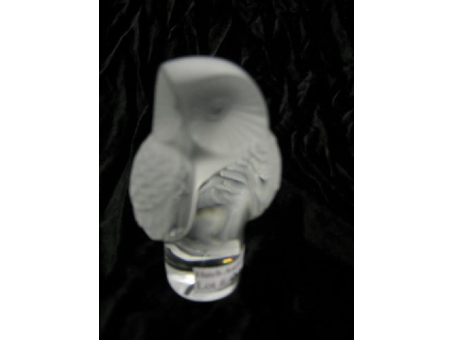 Appraisal: Lalique French Crystal Figurine of an Owl