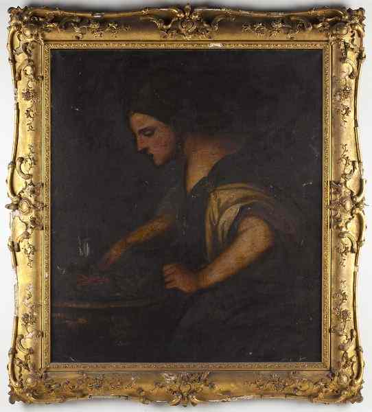 Appraisal: Old Master Painting th centuryoil on canvas lined unsigned depicting