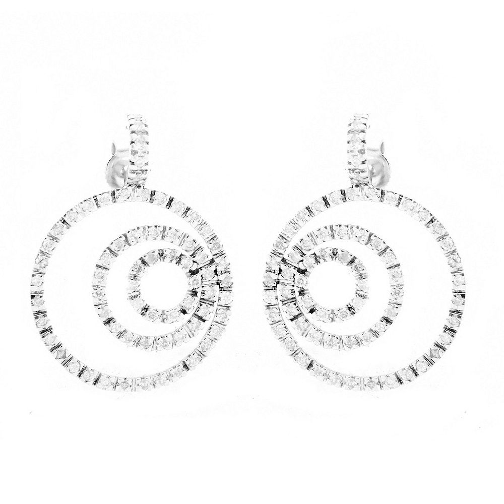 Appraisal: Diamond and K Gold Earrings Approx Carat TW Diamond and