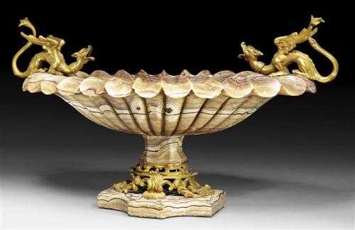 Appraisal: LARGE BOWL WITH DRAGONS R gence style Paris th century