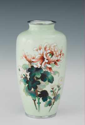 Appraisal: A Cloisonne Chrysanthemum Vase Apprx - H with a finely