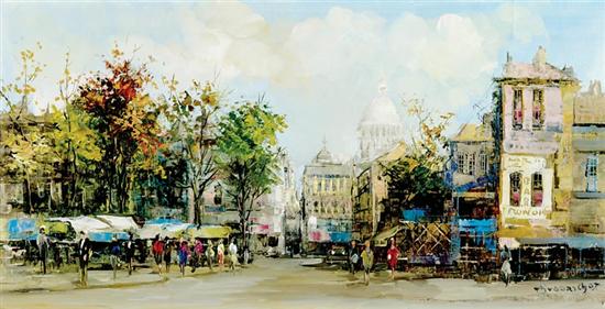 Appraisal: Theodorus van Oorschot Dutch - STREET IN MONTMARTRE oil on