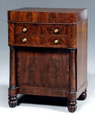 Appraisal: Fine American classical chamber table mahogany with highly figured veneers