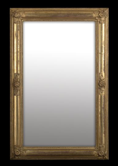 Appraisal: French Carved Giltwood and Plaster Overmantel Mirror fourth quarter th