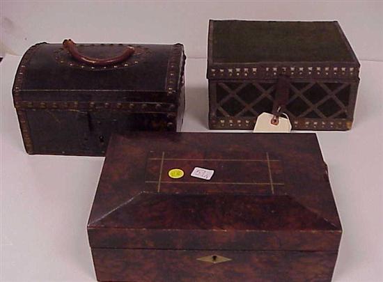 Appraisal: Three boxes a small document box second quarter th C