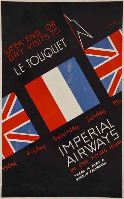 Appraisal: LEE-ELLIOTT Theyre - IMPERIAL AIRWAYS LE TOUQUET lithograph in colours