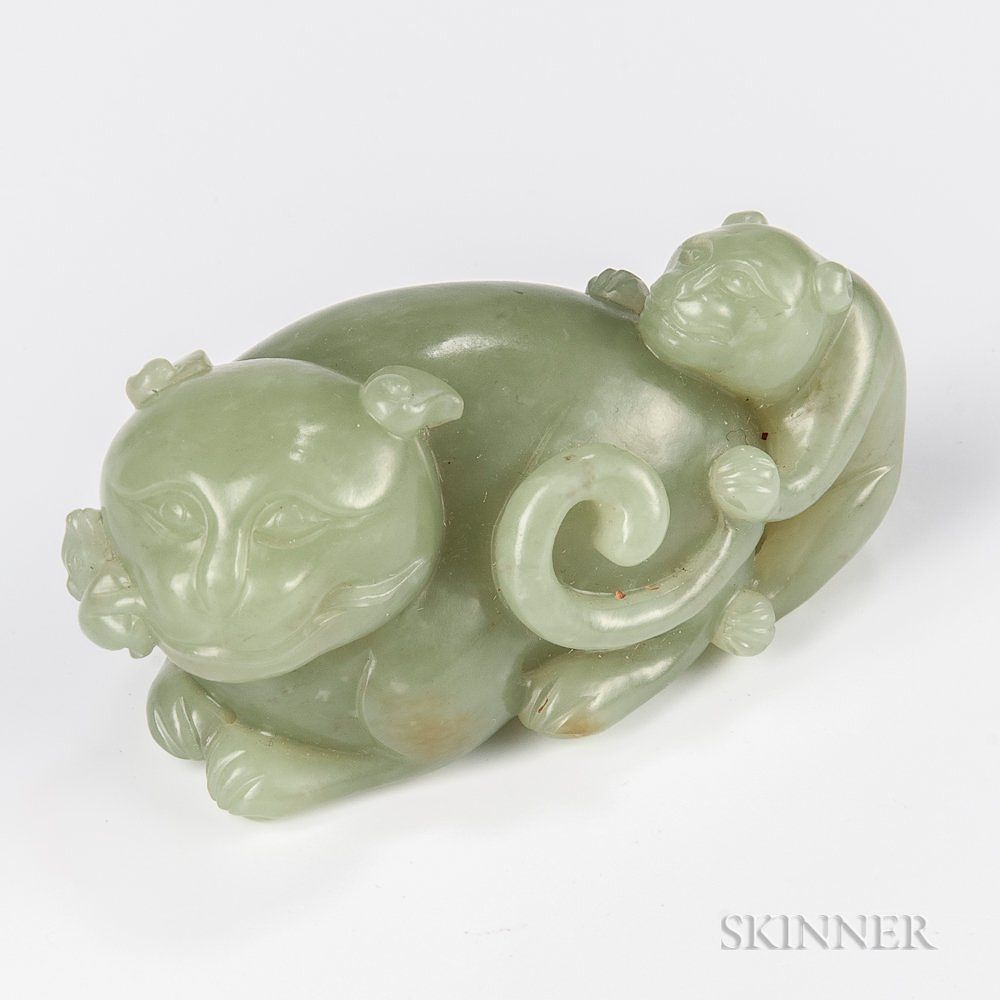 Appraisal: Jade Lion and Cub Jade Lion and Cub China the